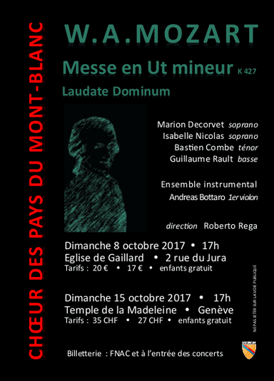 Affiche: Messe en Ut de Mozart