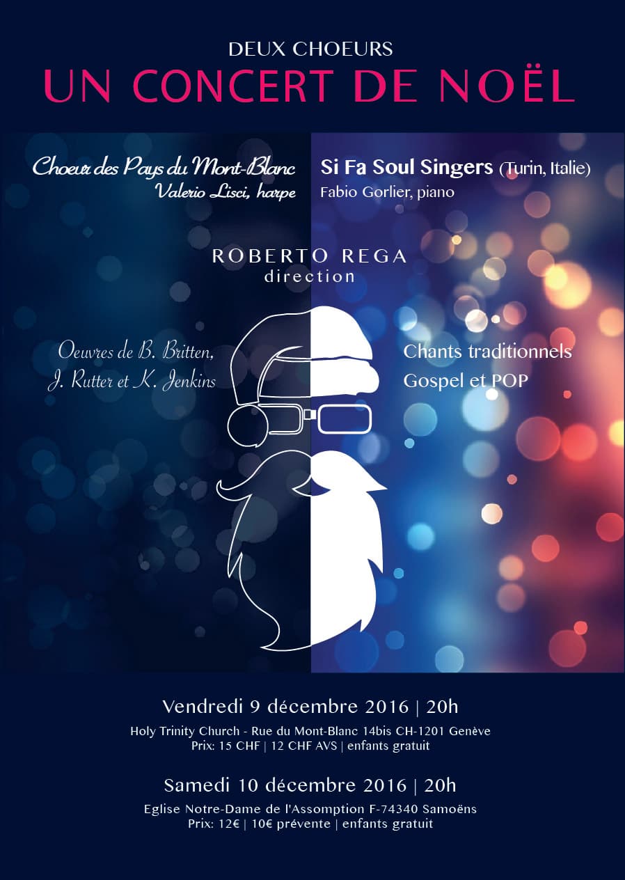 Affiche du concert : Deux choeurs - un concert de Noël !